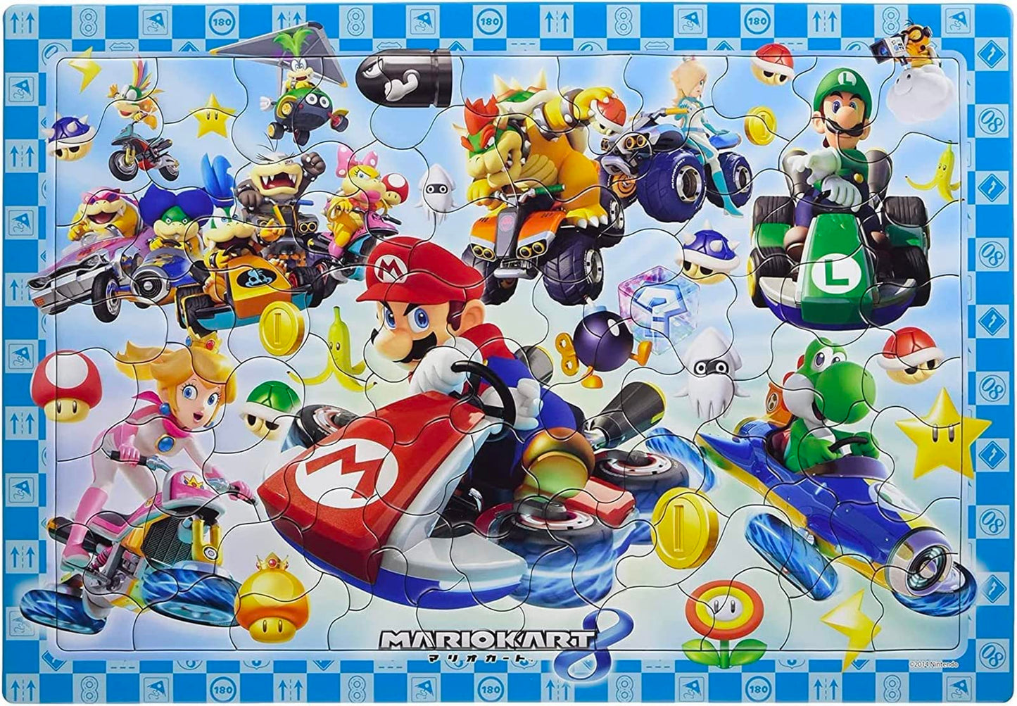 Otaku Apollo 85 Piece Picture Puzzle Mario Kart 8 26-625 ＆ 75 Piece Kids Puzzle Step 3 Super Mario Kart with a Post Card and Thank You Sticker