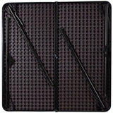 Flash Furniture Dunham 2.83-Foot Square Bi-Fold Brown Wood Grain Plastic Folding Table with Carrying Handle Flash Furniture