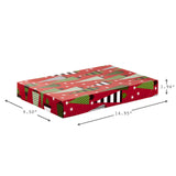 Hallmark Medium Christmas Gift Boxes with Lids (12 Shirt Boxes, 4 Designs: Trees, Stripes, Snowmen, Holly) for Christmas, Holiday Parties, Hostess Gifts Hallmark