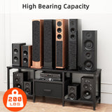 Ginzeca Stylish Television Stand with Fabric Storage Drawer for TV up to 55 Inches,Extra Strong Load Bearing,TV Media Console Table with Open Storage Shelves for Living Room, Bedroom,Home Office Ginzeca