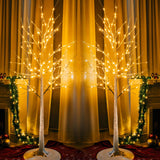 Dazzle Bright Lighted Tree, 6 Ft Birch Tree with Fairy Lights for Decoration Inside Outside, Birch Tree with 144 LED Lights for Christmas Holiday Wedding Home Room Decor, 2 Pack Dazzle Bright