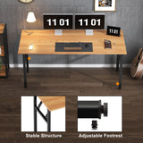 Need Computer Desk Office Desk 62 inches Folding Table with BIFMA Certification Computer Table Workstation No Install Needed, Teak AC5BB-157 Need
