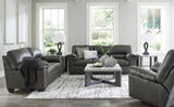 Signature Design by Ashley Bladen Faux Leather Loveseat, Gray Signature Design by Ashley