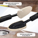 Dreyoo 5 Pcs Digital LCD Edge Banding Iron Set, 110V Veneer Edge Banding Sealing Iron, Wood Edge Banding with 3 Cotton Socks, Metal Stand, Edge Bander Temperature 100-220℃, Iron for Edge Banding Dreyoo