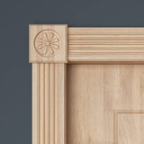 819-4FTWHW Unfinished White Hardwood Reversible Fluted/Reeded Casing Moulding ORNAMENTAL