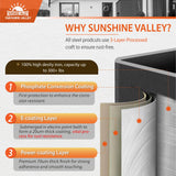 SUNSHINE VALLEY 7 Piece Patio Dining Sets for 6, Metal Outdoor Table and Chairs Set with 1 Patio Dining Table(1.57-1.9" Hole) and 6 Textilene Patio Dining Chairs, Outdoor Dining Set for Deck Backyard SUNSHINE VALLEY