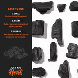 Fire & Flavor Premium All Natural Hardwood Lump Charcoal Fire & Flavor