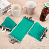 3 Pieces 3D Sublimation Silicone Mug Wraps, Mug Mold Cup Clamp Transfer Mug Clamp Fixture for Printing Mugs Sublimation Heat Transfer Machine (Green,11 oz, 12 oz, 15 oz) Mudder