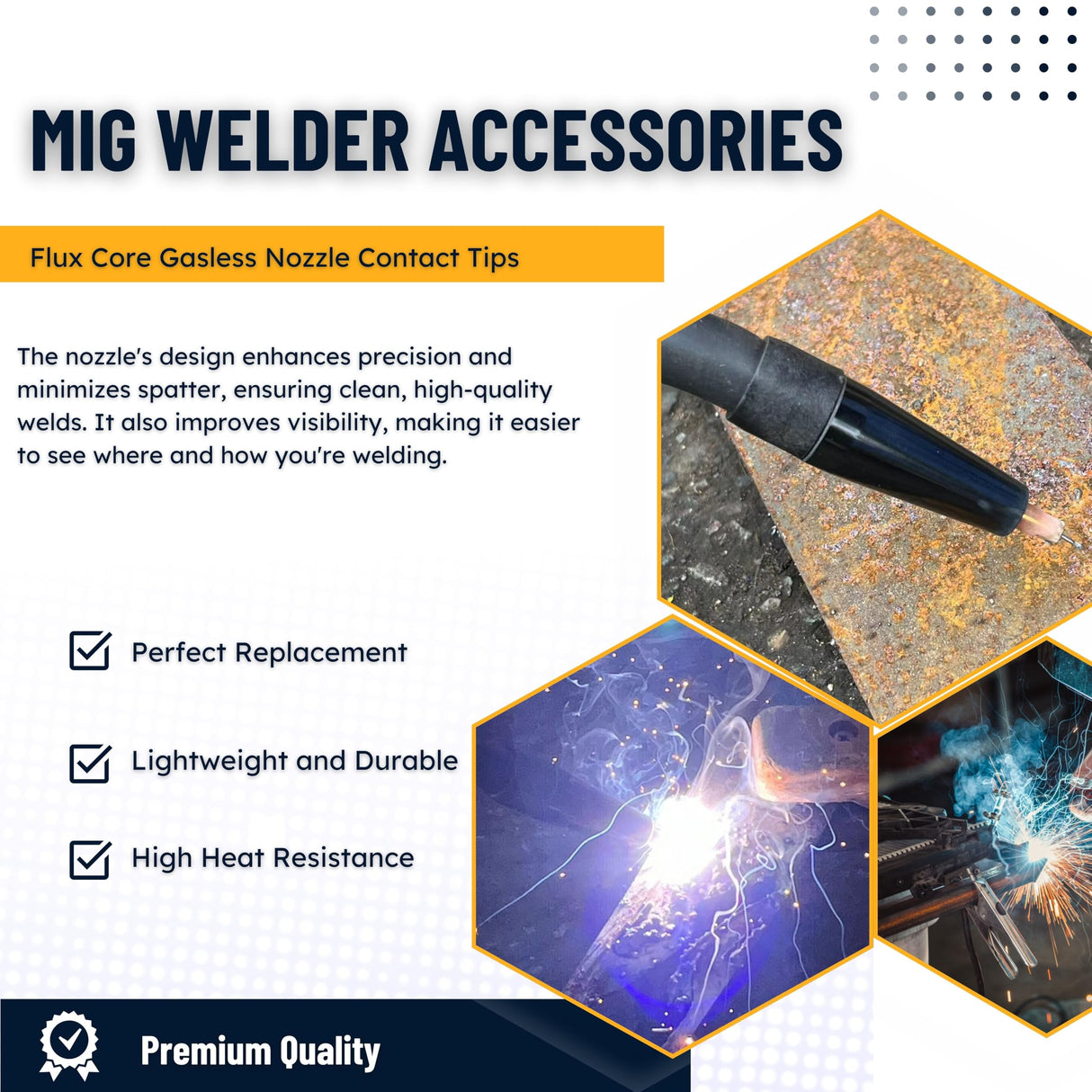 24PCS Flux Core Gasless Nozzle Welding Kit Flux Core Gasless Nozzle Contact Tips Replacement MIG Welder Accessories,Compatible with Lincoln,Eastwood and more (.030" & .035"） TimelyDu