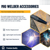 24PCS Flux Core Gasless Nozzle Welding Kit Flux Core Gasless Nozzle Contact Tips Replacement MIG Welder Accessories,Compatible with Lincoln,Eastwood and more (.030" & .035"） TimelyDu