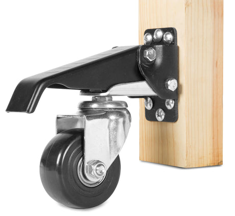 WEN CA3060 Retractable Workbench Casters, 3-Inch Diameter Wheels, 800-Pound Capacity, 4 Pack, Black WEN