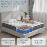 Twin Mattress 12 Inch, Twin Memory Foam Mattresses, Hybrid Matress with Pocket Springs for Breathable Comfort, Supportive Sleep, Pressure Relief, Helps Relieve Back Pain, and Isolates Motion inight