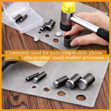 Veroave 5 Sizes Round Hole Punch, Hollow Punch Cutter Tool Set with Storage Case, Leather Craft Tools Kit for Handmade DIY Craft Hole Punch Veroave