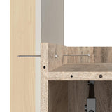 BESTAR Pur Murphy, Space-Saving Wall Bed for Multipurpose Guest Room or Home Office, Full, Rustic Brown Bestar