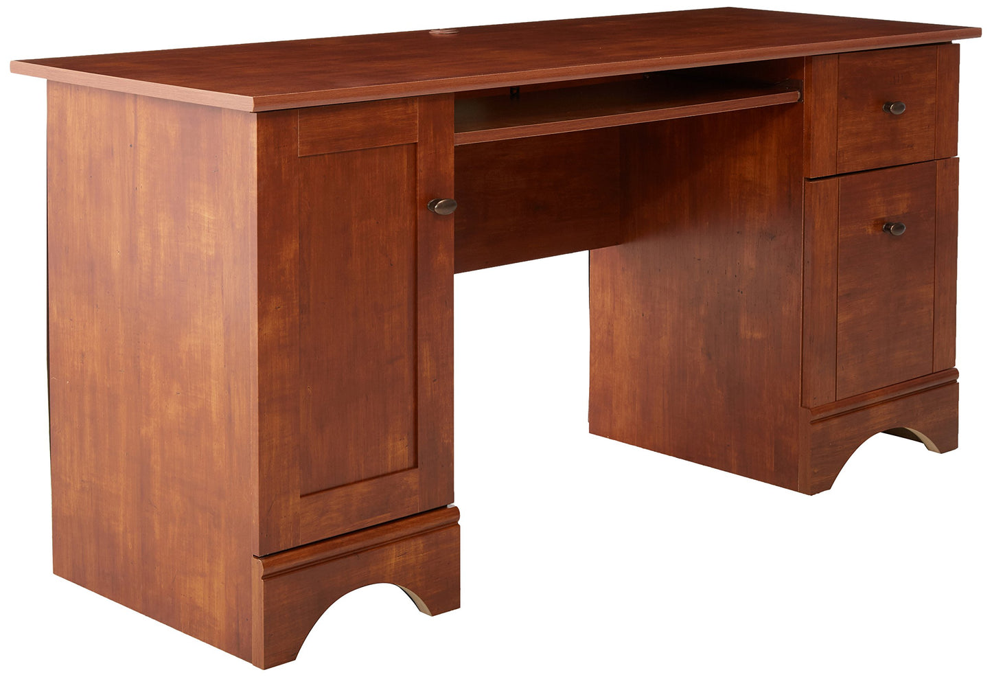 Sauder Computer Desk, Brushed Maple finish - WoodArtSupply