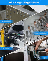 NXQWLL Cordless Rivet Gun, Electric Brushless Blind Rivet Tool Kit with Charger and 2 Batteries, Portable Electric Rivet Gun Kit for 1/8", 5/32", 3/16" Rivets NXQWLL