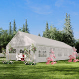 GarveeLife 20' x 40' Party Tent Heavy Duty Wedding Tent Outdoor Canopy Event Shelters Upgraded Galvanized Carport with Removable Sidewall Windows for Commercial, Parties, White GarveeLife