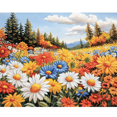 NEWENMO Flowers Paint by Numbers Kit for Adults, Trees Paint by Numbers on Canvas Unframed, DIY Oil Painting Perfect for Beginner, Craft, Hobbies and Home Wall Decor 20x16 in