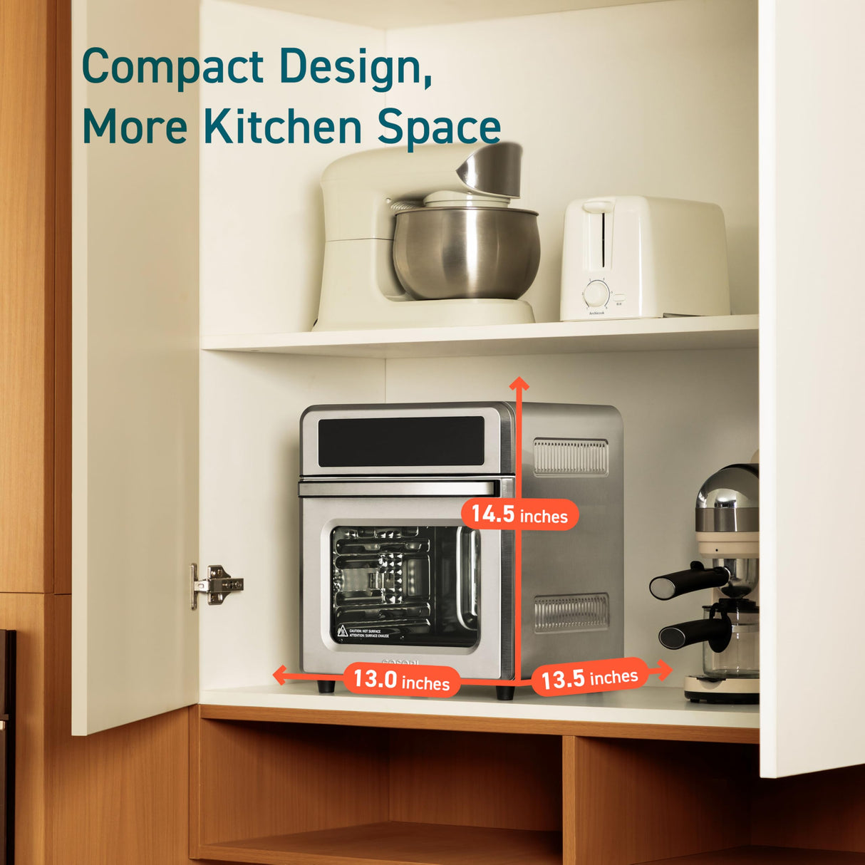 COSORI 11-in-1 Air Fryer Oven , 13Qt Small Footprint Airfryer combo with Rotisserie, Toast, Bake, Roast, Reheat Functions and more, Recipe Book & 6 Accessories Included, Perfect for Small Contertop COSORI