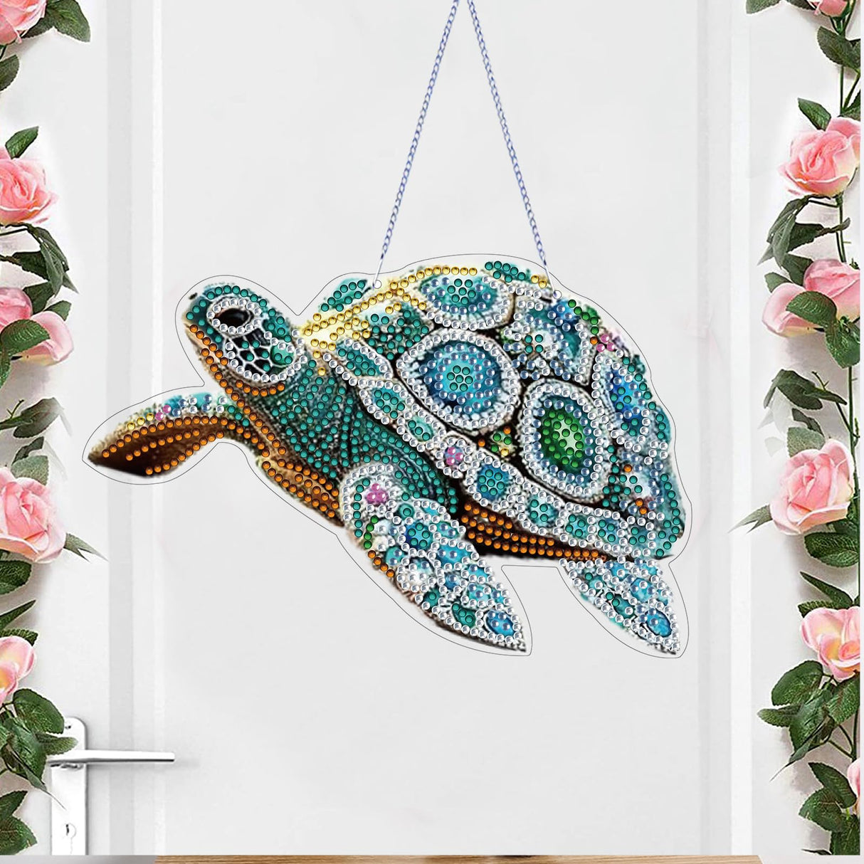 STGLCR Sea Turtle Suncatchers Special Shape Diamond Painting Kits for Beginner,Crystal Rhinestones Diamond Dots Diamond Art DIY Kits for Adults Painting Pendant Ornament for Home Wall Decor 7.8inch STGLCR