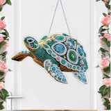 STGLCR Sea Turtle Suncatchers Special Shape Diamond Painting Kits for Beginner,Crystal Rhinestones Diamond Dots Diamond Art DIY Kits for Adults Painting Pendant Ornament for Home Wall Decor 7.8inch STGLCR