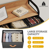 DWVO Fabric Dresser with 7 Drawers, Black Dresser & Chest of Drawers, Storage Tower with Large Capacity, Organizer Unit for Bedroom, Living Room & Closets DWVO