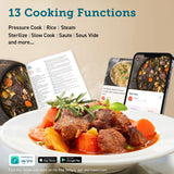 COSORI Pressure Cooker Electric 6 qt, 9-in-1 Instant Multi Kitchen Appliances, Safer Venting Design, Rice Cooker, Slow Cooking Pot, Sous Vide, Saute Pot, 1100W, Stainless Steel COSORI