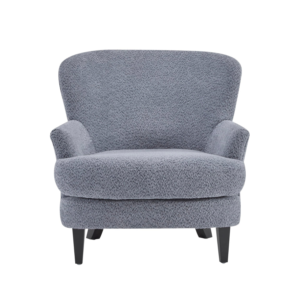 Christopher Knight Home Winnie Boucle Upholstered Wingback Accent Chair and Ottoman Footrest, Living Room Lounge Chair and Ottoman Set, Bedroom Comfy Reading Chair with Footrest Stool, Dusty Blue Christopher Knight Home