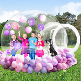 10FT Inflatable Bubble House, PVC Inflatable Balloon House for Kids and Adults with 100 Balloons Clear Bubble House Dome Inflatable with Blower& Pump for Birthday Outdoor Backyard Wedding Party Rental Heipigo