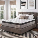 Twin Size Hybrid Mattress, 12 Inch, Gel Memory Foam & Individually Pocket Innerspring, Medium Firm, Grey MTSVMP