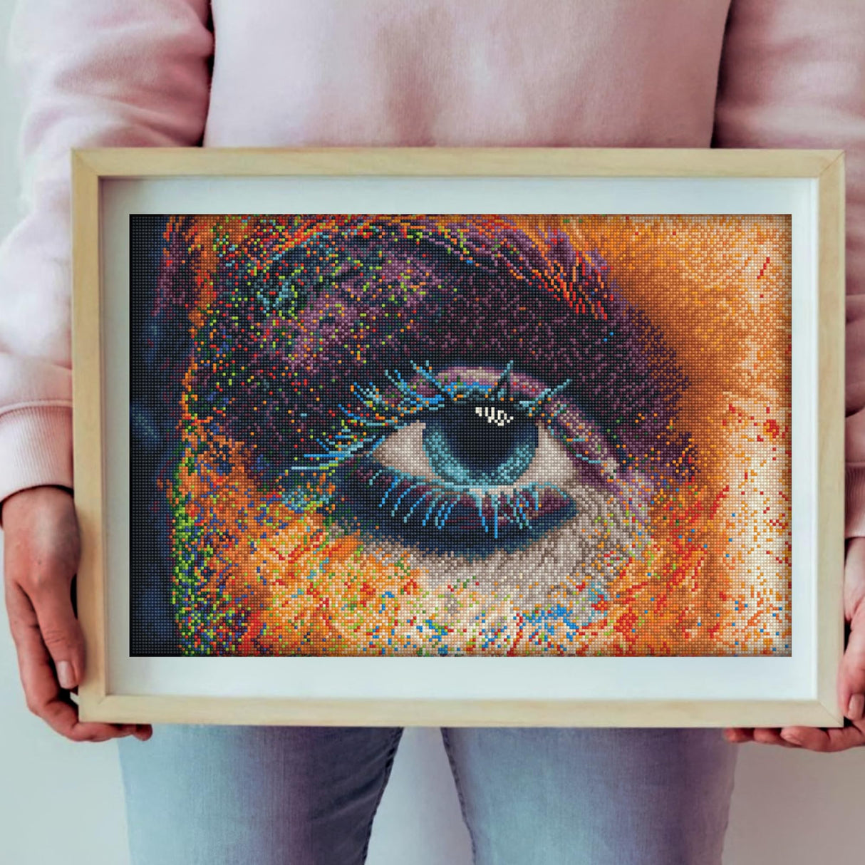 DIAMOND DOTZ Love 2 See Rainbows Eye Diamond Painting Kits for Adults - Diamond Art Kits a Relaxing Creative Craft Kit with Dotz Gems 15.8"x23.6" DIAMOND DOTZ