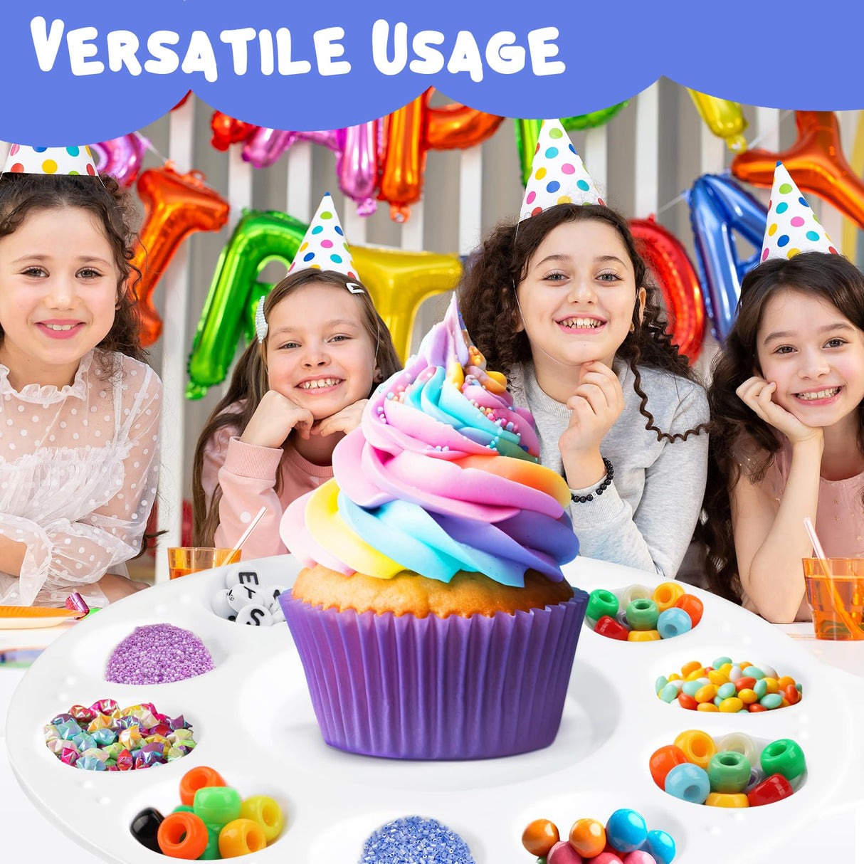 30Pcs Paint Tray Palettes, Plastic Paint Pallets with Hanging Hole for Kids or Students to Paints on School Project, Art Class or Have a Birthday Painting Part Halobios