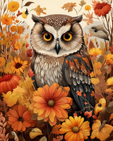Tucocoo Owl Paint by Number for Adults Beginner,Autumn Forest Painting Kits Canvas Fall Paint by Numbers Arts Crafts for Home Decor Gifts 16x20inch Frameless Tucocoo