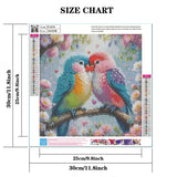 wavaiov 5D Diamond Painting Kits for Adult Beginners, Two Birds on a Branch Diamond Art Kits,DIY Full Drill Floral Diamond Dot Gem Art for Home Decor 11.8 x 11.8 Inch wavaiov