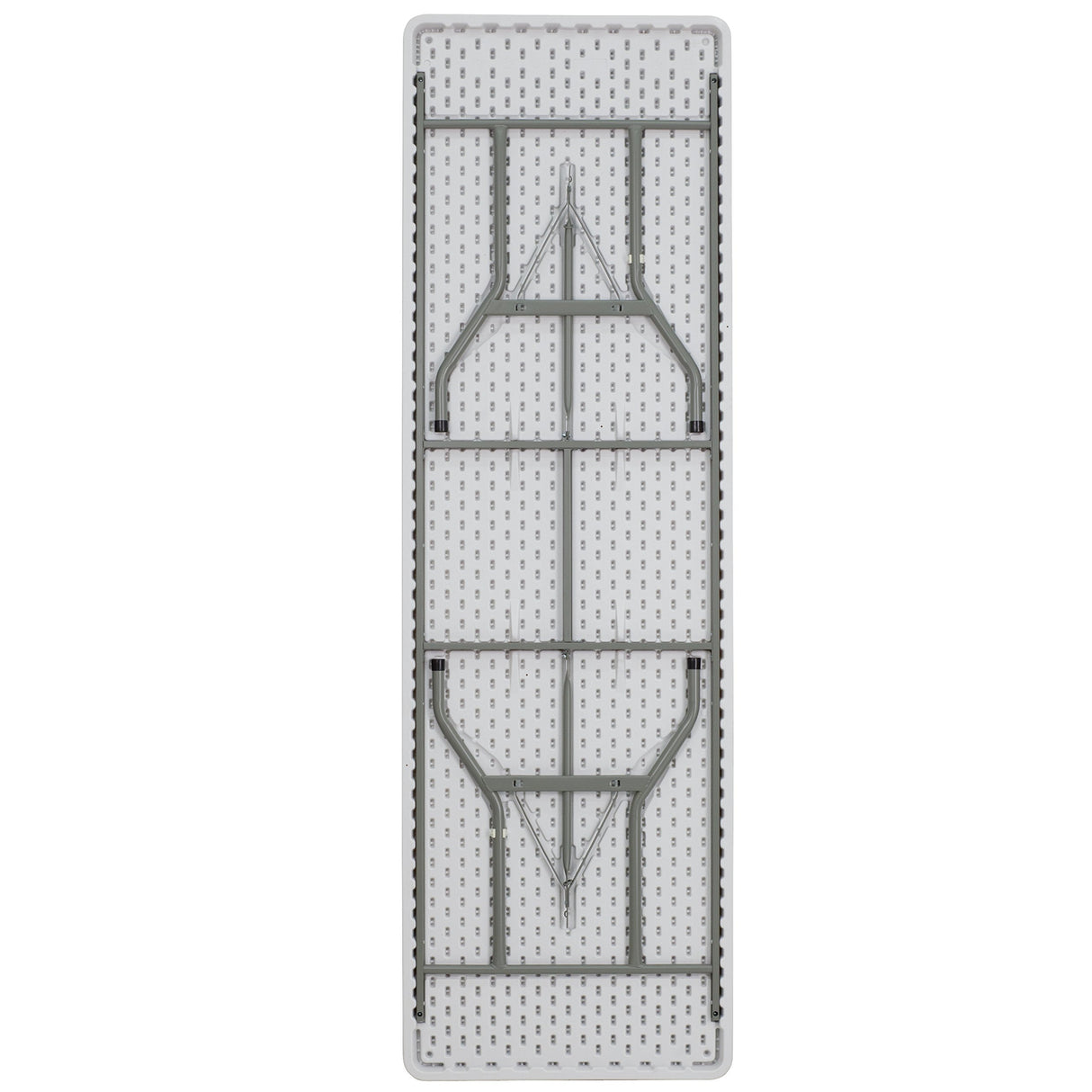 Flash Furniture Elon 8' Rectangular All-Occasion Plastic Folding Event Table, Foldable Portable Banquet Table for Indoor/Outdoor Events, White Flash Furniture