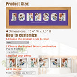 CUSTOM STEWARD Personalized Wooden Photo Frame, Personalized Custom Letter Collage Photo Frame with Name, Best Gift for Dad, Mom and Family,Desk or Wall Photo Collage Frame CUSTOM STEWARD