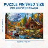 Jigsaw Puzzles 2000 Pieces for Adults Families Bear Village Pieces Fit Together Perfectly Nattork