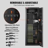 VEVOR 6-8 Rifles Gun Safe, Rifle Safe with Lock & Digital Keypad, Quick Access Tall Gun Storage Cabinet with Removable Shelf, Rifle Cabinet for Home Rifle and Shotguns VEVOR