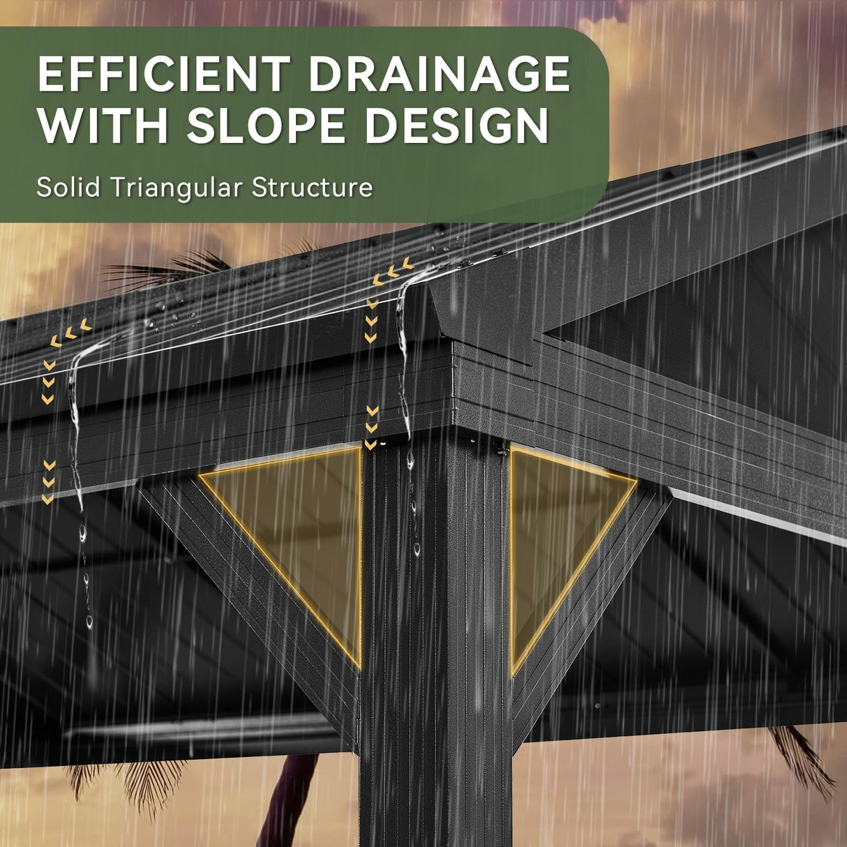 Aoxun 10' X 12' Hardtop Gazebo, Aluminum Outdoor Gazebo with Galvanized Steel Gable Roof Canopy, Patio Permanent Metal Pavilion with Netting, for Garden, Backyard, Deck Aoxun