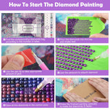 KEYIFA Diamond Painting Sports Car Diamond Art Kits for Adults, 5D Round Full Drill Cyberpunk Diamond Painting Kit for Beginner, DIY Gems Art Craft for Home Wall Decor 12x16 inch KEYIFA
