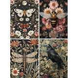 Diamond Painting Kits for Adults - 4 Pack Dragonflies, Butterfly, Bees, Bird DIY 5D Diamond Art Kits Full Drill Diamond Dots Paintings with Diamonds Gem Art and Crafts Home Decor 12x16inch Fairyland JinWenn