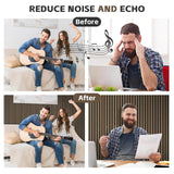 2-Pack 47.3"x23.6" Walnut Acoustic Wood Slat Wall Panels - Soundproof 3D Textured Panels for Noise Reduction & Modern Interior Decor | Easy Install for Living Room, Bedroom & Office laapee