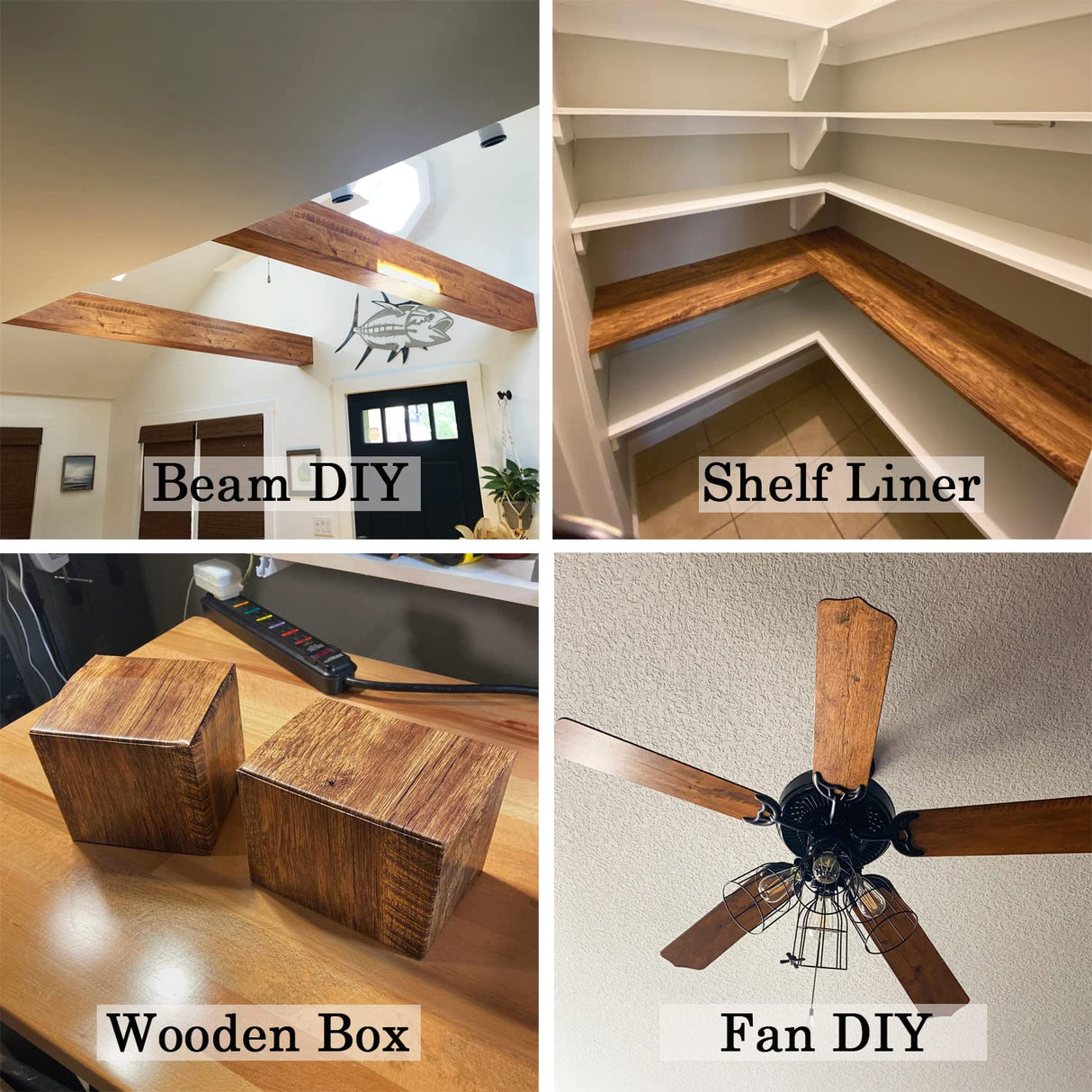 Contact Paper Wood Wallpaper Distressed Wood Grain Contact Paper Rustic Wood Peel and Stick Wallpaper Waterproof Self Adhesive Wallpaper Removable Wood Look Wallpaper Roll Brown 78.7Inx17.7In EeeComing