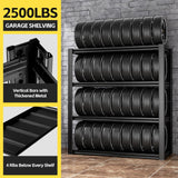 cynnda 4-Tier 40" W x 20" D x 60" H Garage Shelving Garage Storage Shelves 2500LBS Metal Industrial Shelf Adjustable Heavy Duty Shelving Storage Rack Shelving Unit (Black) cynnda