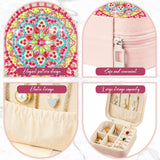 ARTopet 2PcsDIY Diamond Art Painting Jewelry Bag with Zipper Mandala Large Capacity Organizer Storage Box Special Shaped Crystal Rings Necklace Bracelet Gift Case for Women Girls ARTopet