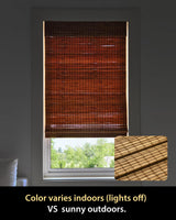 UNISHADES Cordless Bamboo Roman Shades for Windows, Blinds Size (26 1/2" W × 48" H) Colour (Highfield Teak) Fits Windows (26 3/4" W × 48" H) UNISHADES