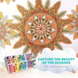 ColorIt Mandalas Volume IX Spiral Bound Adult Coloring Book with 50 Mandala Patterns for Relaxation and Stress Relief - Includes Perforated Pages, Thick Paper, Hardback Covers, and Blotter Page ColorIt