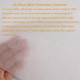 New brothread No Show Mesh Machine Embroidery Stabilizer Backing 12" x 50 Yd roll - Light Weight 1.8 oz - Cut into Variable Sizes for Machine Embroidery and Hand Sewing New brothread