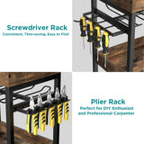 Famyards Power Tool Organizer with Wheels Tool Holder Drill Rack Shelf Rolling Cart Tool Box Utility Cart for Garage, Workshop Famyards