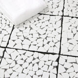 SUNWINGS 4PCS Natural Stone Interlocking Deck Tiles 12"x12" Pebble Waterproof Patio Deck, Outdoor Indoor Floor Decking Tiles for Porch Poolside Balcony Backyard, White sunwings